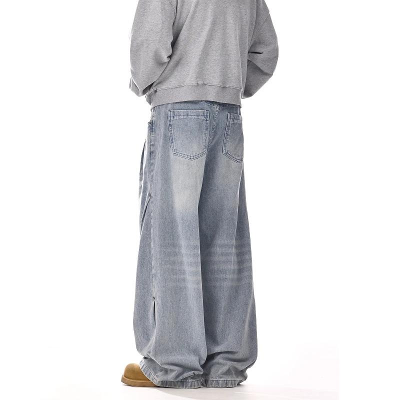 Jeans Men's Straight Loose Casual Wide-leg Trousers