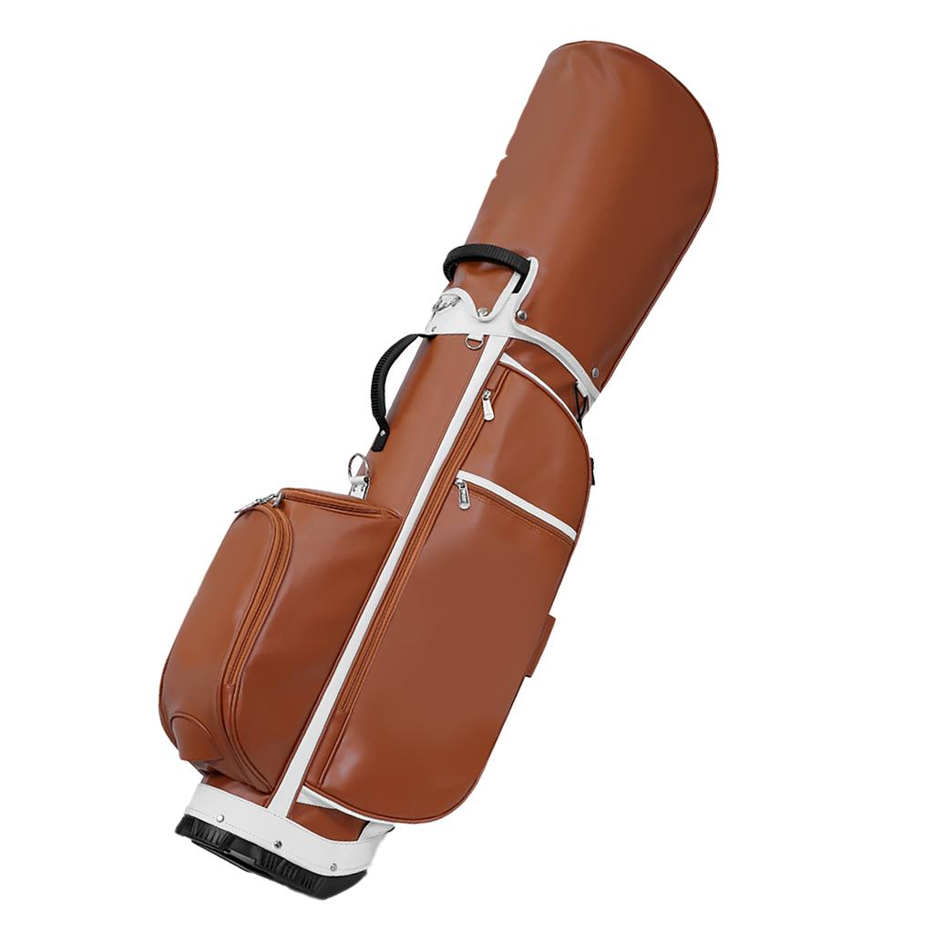 Golf Stand Bag Super Fiber Leather Stable Triangular Support Fashionable Appearance