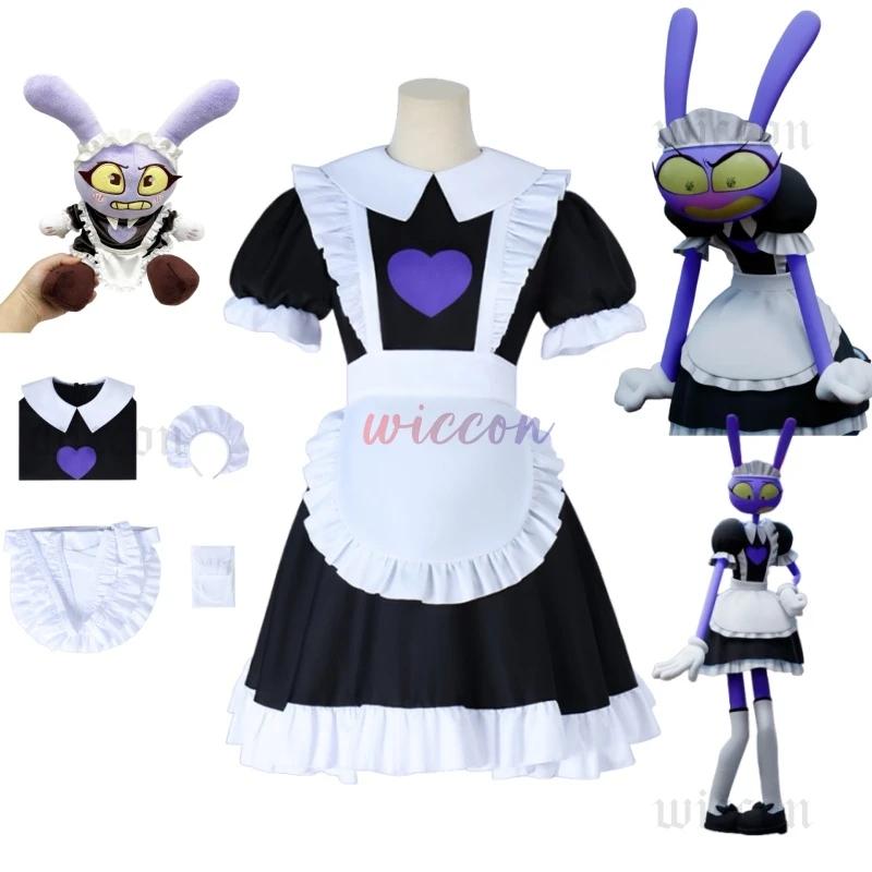 Het Verbazingwekkende Digitale Circus Jax Cosplay Anime Meisjesjurk Halloween Kostuum Voor Jongens Meisjes XXL black