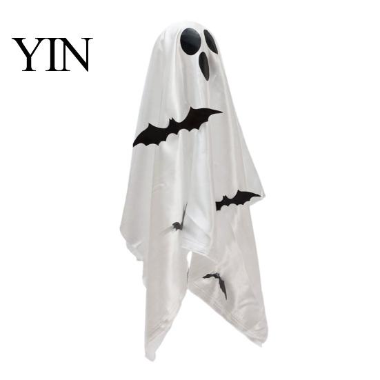 Halloween Hanging Ghost Decorations Scary Decor, Spooky Bat Print Decor for Porch Floating Tree Decoration Tree, Glow-in-the-Dark Outdoor Front