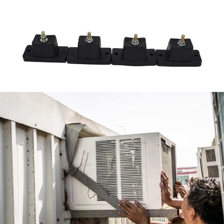 4pcs Air Conditioning External Unit Anti Shake Cushions, Robusts Rubber Dampers for Residential and Commercial Buildings