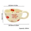 Ceramic Mugs Coffee Cups Hand Pinched Irregular Flower Milk Tea Cup Ins Korean Style Oatmeal Breakfast Mug Drinkware Kitchen