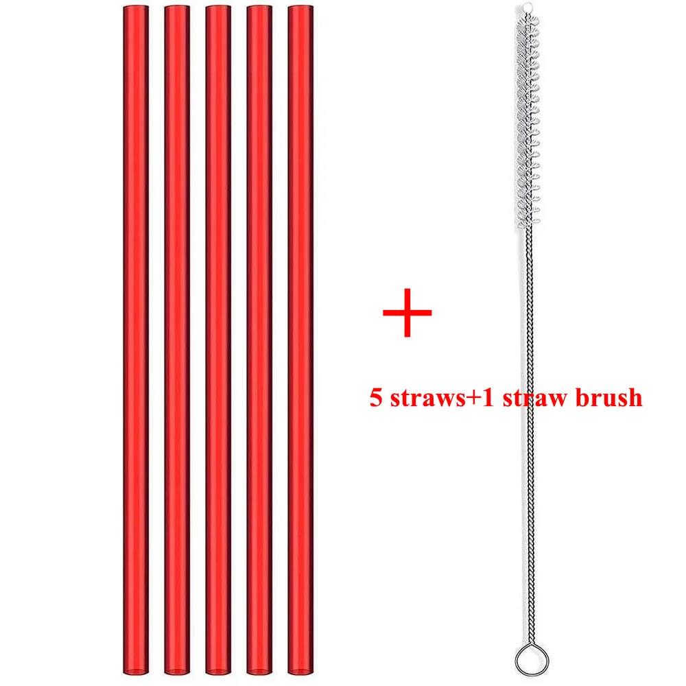 30cm Replacement Straw for Insulation Cup Simple Reusable Long Straws for 30 Oz 40 Oz Tumbler Cup Straws with Cleaning Brush 5