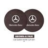2pcs Car Coasters Anti-Slip Pad Cup Holder Mat Accessories For Mercedes Benz AMG A C E S G Class W201 W210 W108 W204 W205 W203 LU3