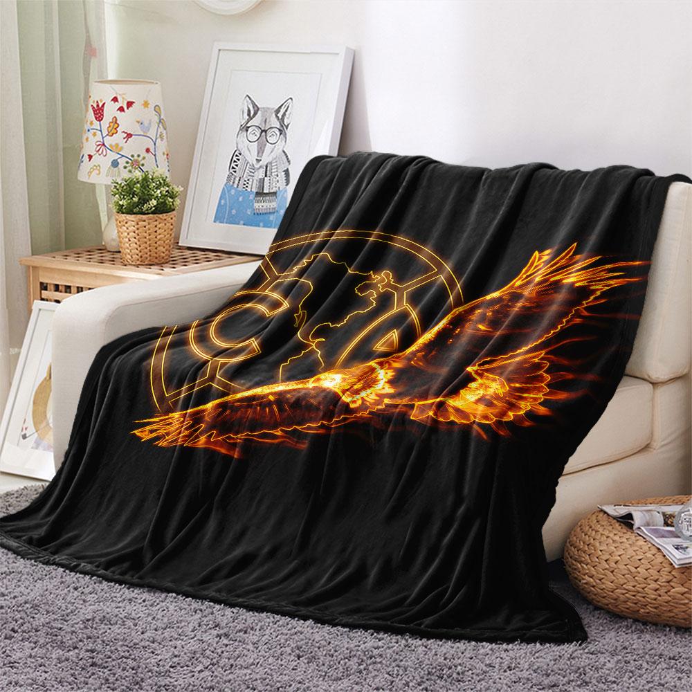 1PC Club America Patterned Flannel Blanket Suitable For All Seasons for Home Decor Warmth and Comfort Gifts Holiday Present