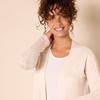 Amazon Essentials Women's Ultra-Lightweight Open-Front Cardigan, Relaxed Fit, Beige Zebra Stripe, Size 2XL