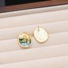 Women's Retro Enamel Drip Oil Wheat Ear Earrings - High-End, Unique Design