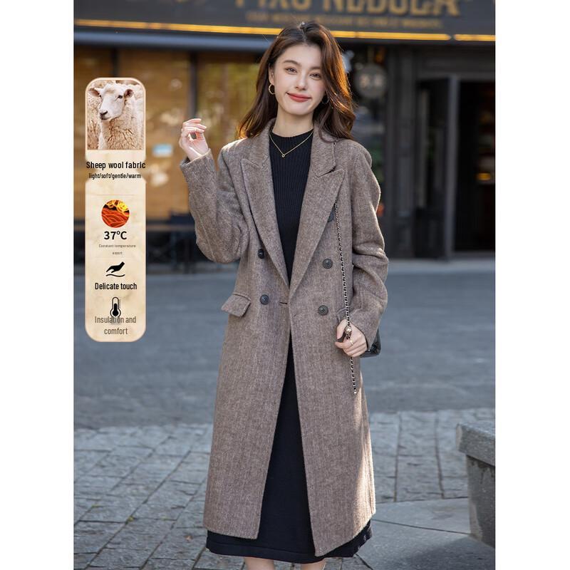 MOCANA Women's Classic Double-faced Wool Coat MKNJD2996