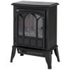 Electric Fireplace, 1000 W/2000 W, Flame Effect, for 15-30 m², Black