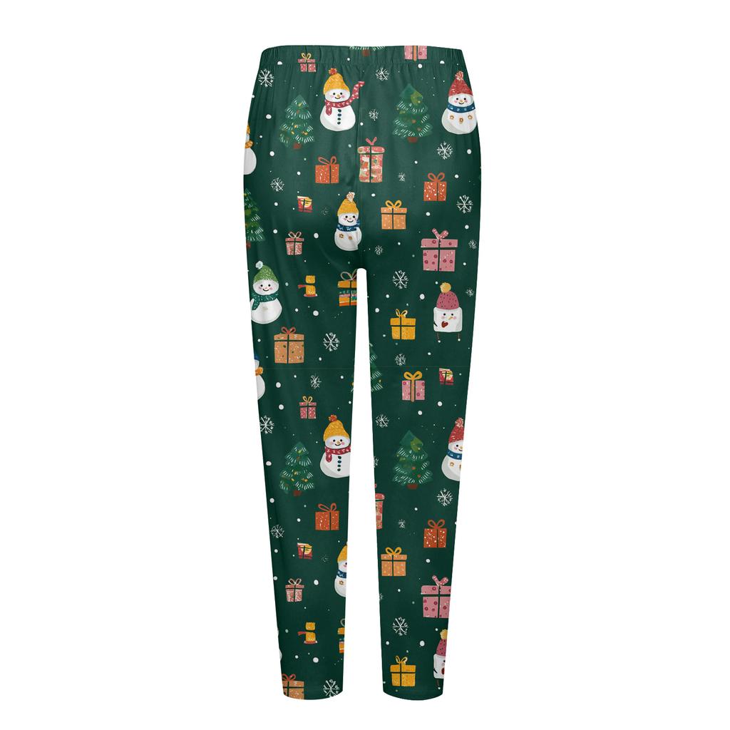 Women's Christmas Print Slim Fit Elastic Yoga Casual Pants