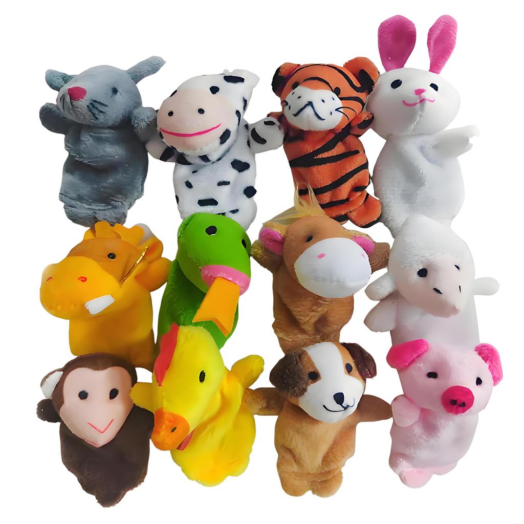 12 Chinese Zodiac Animal Finger Puppets 12 Chinese Zodiac Plush Toys Finger Puppets Children's Toys