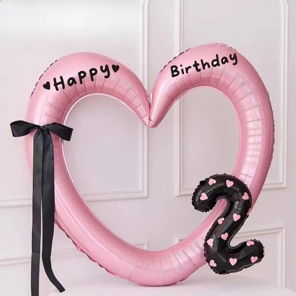 Hollow Out Love Heart Balloon Cute Design Star Balloon New Aluminum Film Balloons  Birthday Party