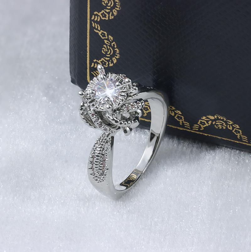 Creative Stylish Zircon Ring Sparkle AAA Attending Banquets Wedding Anniversaries Gift High Quality Boutique Jewelry Accessories