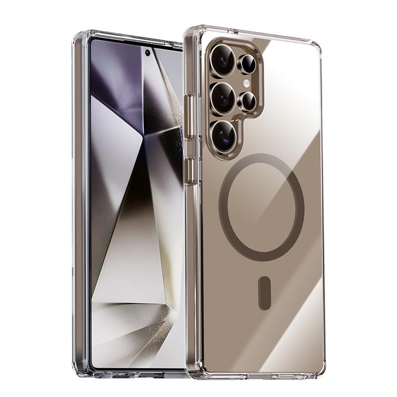 

Подходит для чехла для мобильного телефона Samsung S25 Ultra Прозрачный противоударный Samsung25plus Магнитный защитный чехол S25 S25