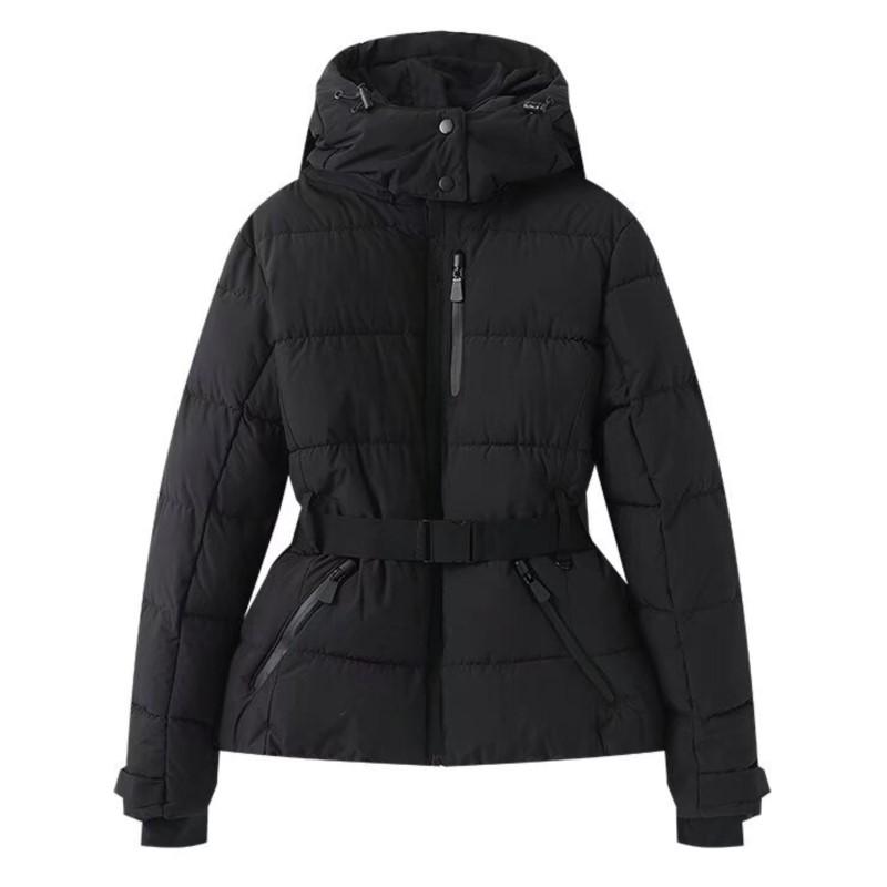 Mode 2025 Damen Ski-Serie Taillenbetonte Kapuzen-Tie-Dye-Pufferjacke Set Vielseitige Gepolsterte Oberbekleidung Perfekt zum Skifahren & für den Alltag