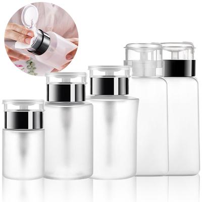60/150/180/250ML Nagelflasche leer Presse Pumpspender Kunststoff tragbar Flüssiglackentferner Reiniger Make-up Maniküre Werkzeuge