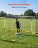 VEVOR Soccer Goal 3.6 X 1.8 M Soccer Net for Backyard Collapsible Base Yellow, Portable & Quick Setup, with Metal Base, Carry Bag, Ground Stakes