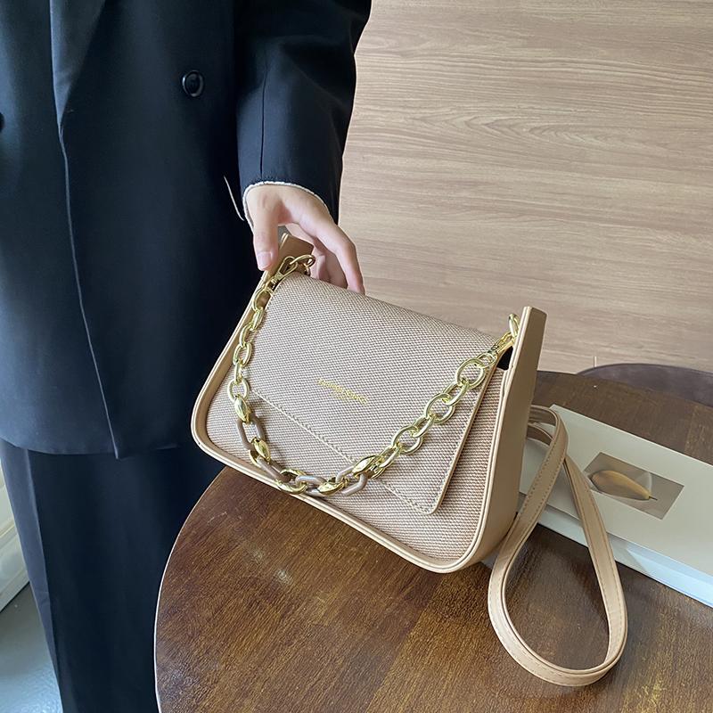 New Fashion Luxury Chain Simple Women's Underarm Shoulder Bags PU Leather Brand Large Capacity Handbags