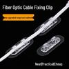Punch-Free Transparent Self-Adhesive Fiber Optic Cable Holder & Organizer Clips
