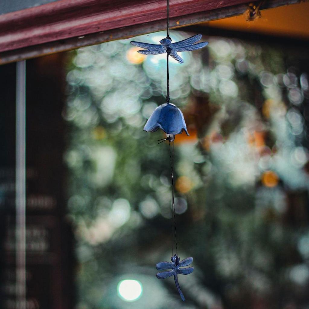 Japanese Wind Chime Dragonfly Traditional Windbell Metal Windchime Wind Bell for Door Yard Farmhouse Home Decor Decoration
