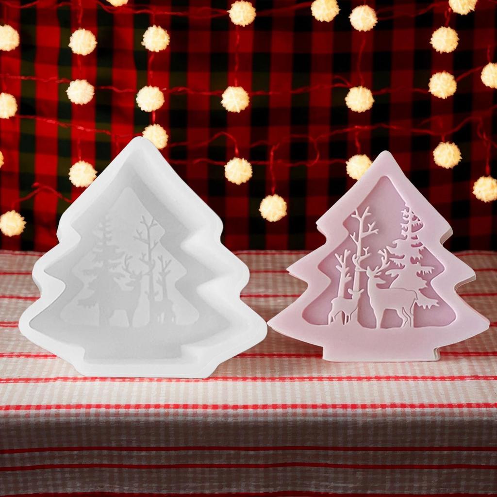 Christmas Silicone Molds For Candles Non-Stick Soft Mould Silicone Christmas Molds For Child Home Decor Holiday Festival