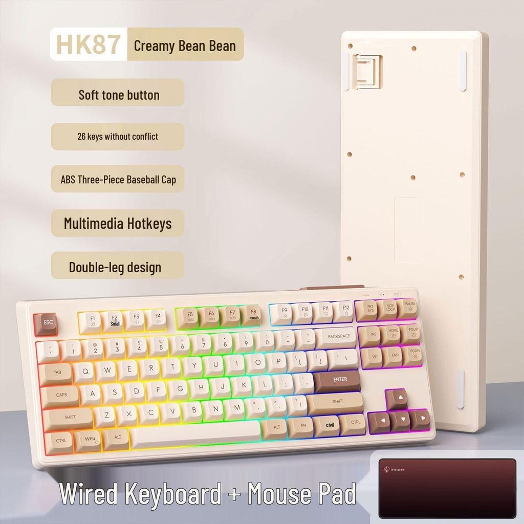 Unisex High-Visibility Wired Silent Keyboard for Desktop and Laptop
