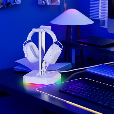 Podpora náhlavní soupravy Stojánek Úspora místa Organizér na plochu Vertikální držák Závěs RGB Podsvícení Držák stojánku na sluchátka Stojan