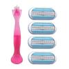 1 Pz Donne Sostituibile Manuale 3 Strati Strumento Depilatorio Manico per Rasatura Lame Depilazione Gambe/Braccia