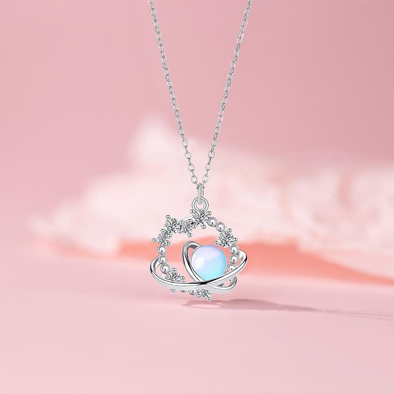 Galaxy Planet Necklace for Women Fashion Trendy Daily Commute Collarbone Chain Stylish Versatile