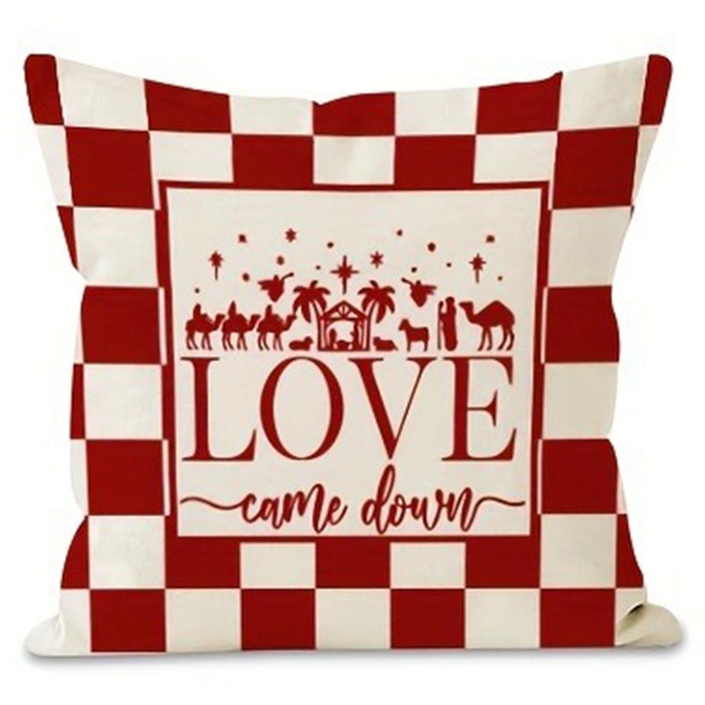 Christmas decoration pillowcase Merry Christmas New Year gift home room soft and comfortable pillow cover Sofa cushion cover