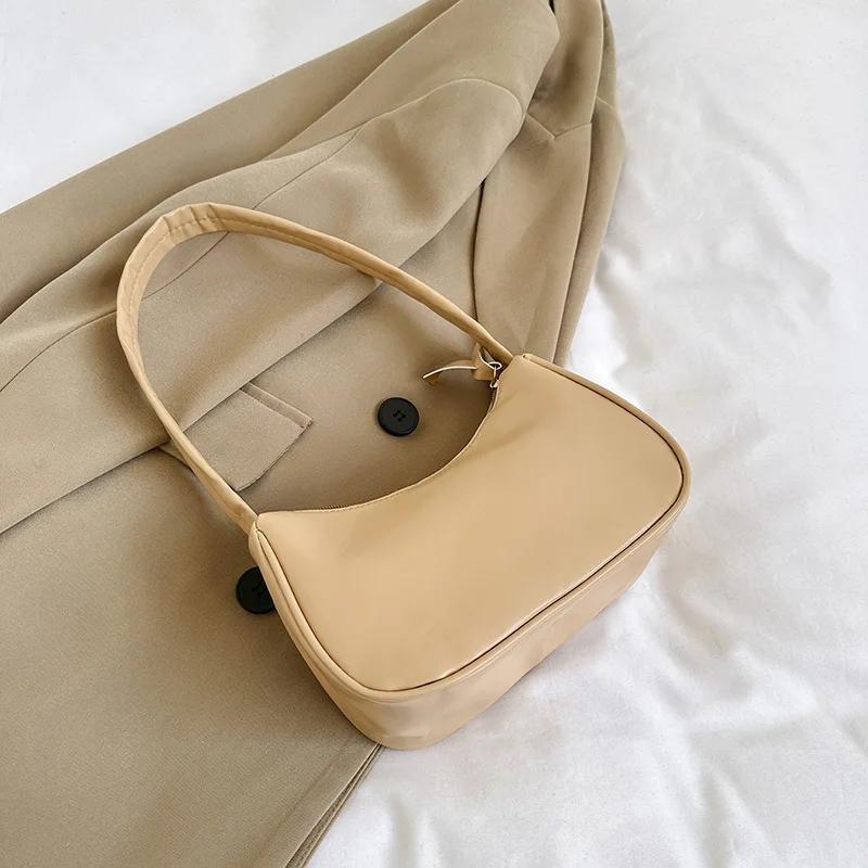 1 Pcs Shoulder Bag Trendy Underarm Handbag Versatile Niche Solid Color Mobile Phone Bag Girls' Shoulder Bag Handbag
