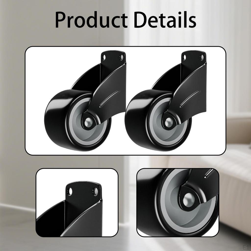 2 Door Bottom Support Wheels, Silent, , Universal Replacement Wheels for Luggage Repair, Cart