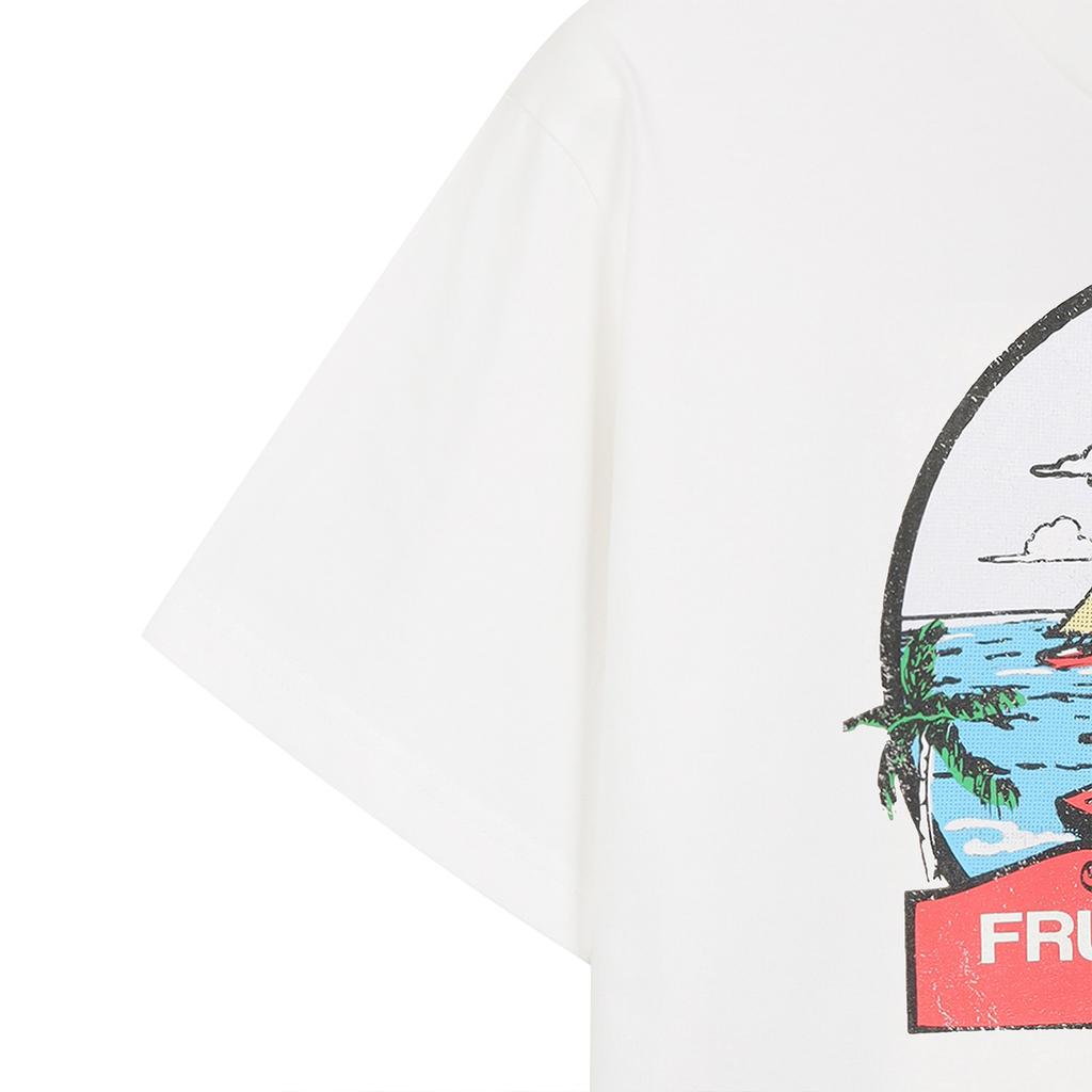 Peulusobeudeolum Florida Summer Short Sleeve T-Shirt (White)