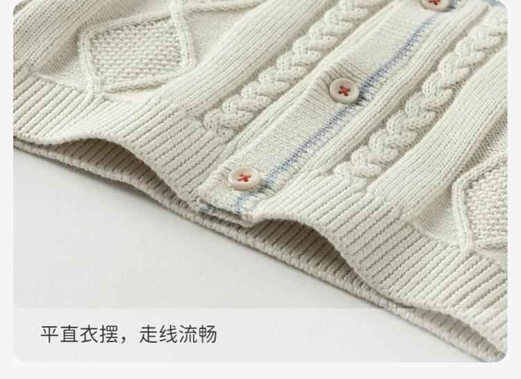 David Bella Boys' Sweater Autumn Dress Children's Stylish Knitted Sweater Baby Pure Cotton Coat Cardigan