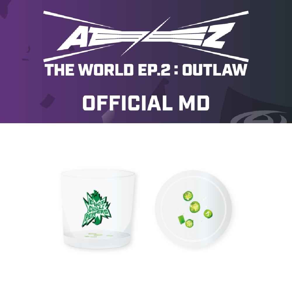 

ATEEZ THE WORLD EP.2 OUTLAW On The Rock Glass Set