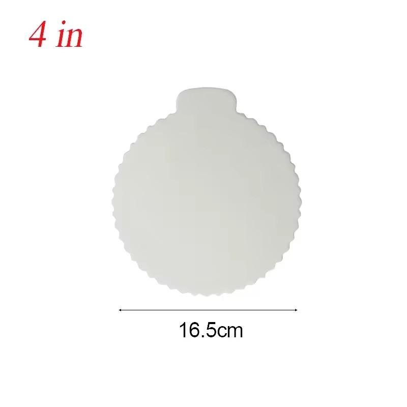 5pcs 4/6/8/10 Inch Reusable Round Mousse Cake Boards Plastic Cake Base Cupcake Dessert Tray for Home Wedding Birthday Party 5pcs