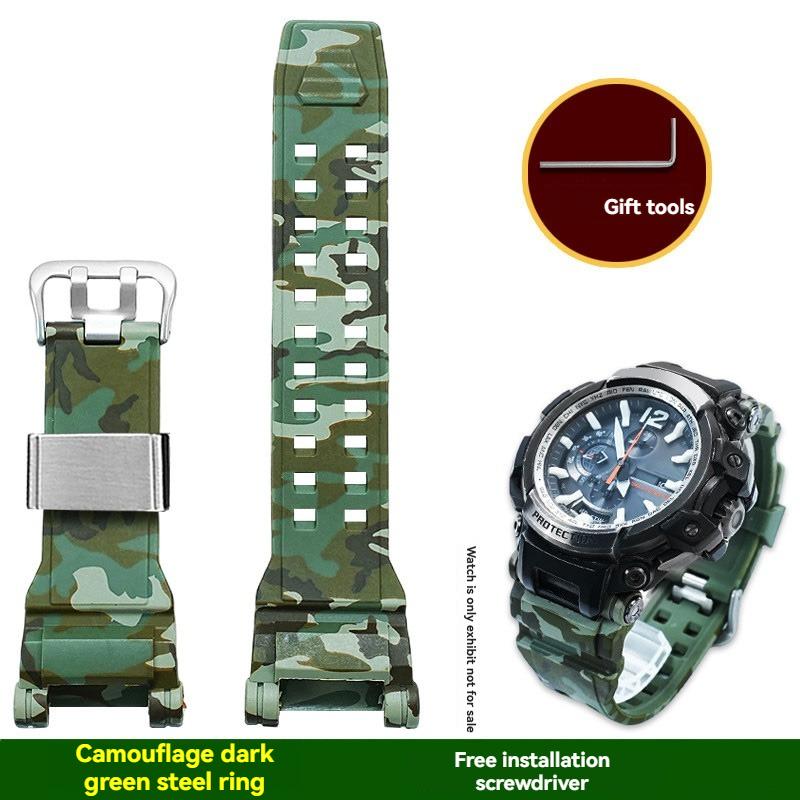Soft resin silicone strap For Casio G-Shock Master 5502 Air GPW-2000 watch band waterproof replacement wristband