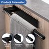 No Drill Brushed Stainless Steel Towel Rack Rust-Resistant Bathroom Towel Holder with Shelf Wall-Mounted Towel Bar