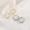 Summer Minimalist Wavy Twist Earrings For Women Elegant Light Luxury Vintage Studs Fashion Jewelry Accessories