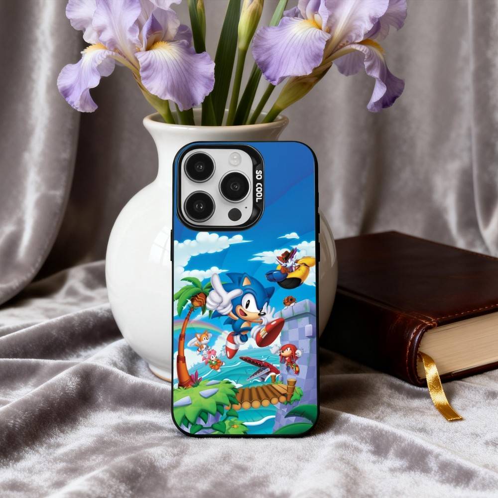 

S-Sonic-C The H-Hedgehog-G Game Phone Case For iPhone17,16,15,14,13,12,11 Plus,Pro Max Candy Silver Plated Inside Cover iPhone11PROMAX