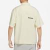 Nike Sportswear Logo Single-Breasted Solid Short Sleeve Shirt Men Tops Fossil-Gray DX6308-244