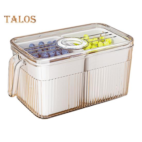 

Большой органайзер для холодильника, пищевой контейнер для хранения фруктов, не содержащий бисфенол А, двухслойный дизайн, ящик для хранения яиц L