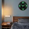 Wooden 3D Luminous Silent Wall Clock