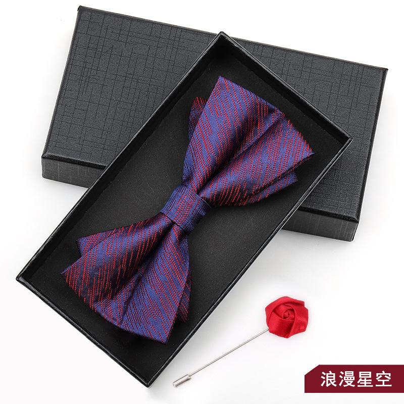 Bow Tie Men'S Wedding Groom Best Man Red Suit Shirt British Brothers Korean Bow Women'S Gift Box