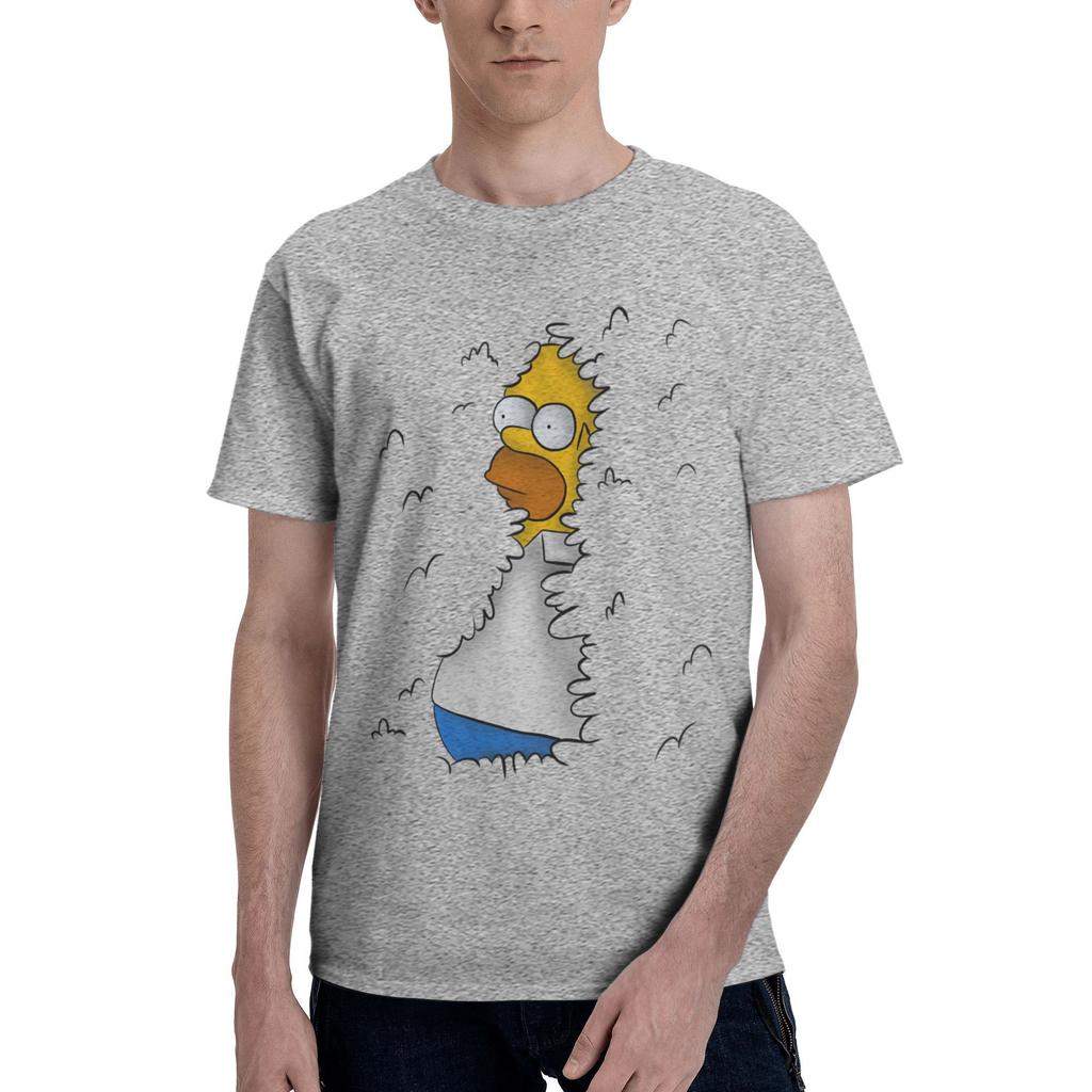 202526 Summer Disney Simpson Family Printed Pure Cotton Tshirt Fashionable Loose Casual Shortsleeved Unisplish