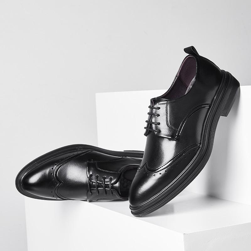 Primăvară și vară pantofi din piele ascuțit Bărbați britanici sculptat cu șireturi rochie de afaceri pantofi din piele pantofi de coafură comerț cu ridicata 3066-X