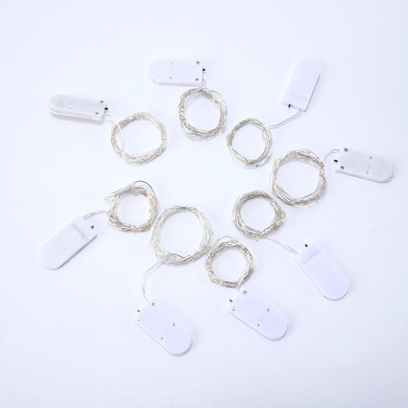 LED Fairy Lights String: Small Copper Wire Decoration with Battery Box, Ideal for Christmas and Outdoor Atmosphere Lighting.