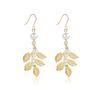Bridal Earrings Women's Wedding Jewelry Set Gold Rhinestone Jewelry Set  Hair Accessories