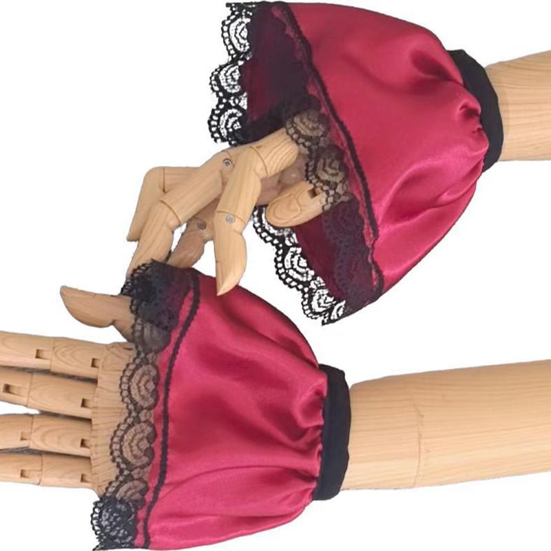 Layered Ruffle Detachable False Collar Tiered Pleated Neckwear Fake Cuffs Set Halloween Party Costume Accessories