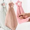 Hand Towel Coral Velvet  Grid Cartoon Hanging Style Bathroom Kitchen Dishwashing Thickened Absorbent Creative Cloth